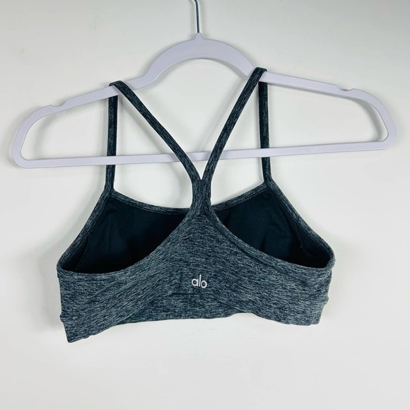 Alo Space Gray Athletic Sports Bra Size Small - Picture 2 of 4